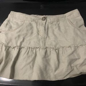 beige y2k mini skirt